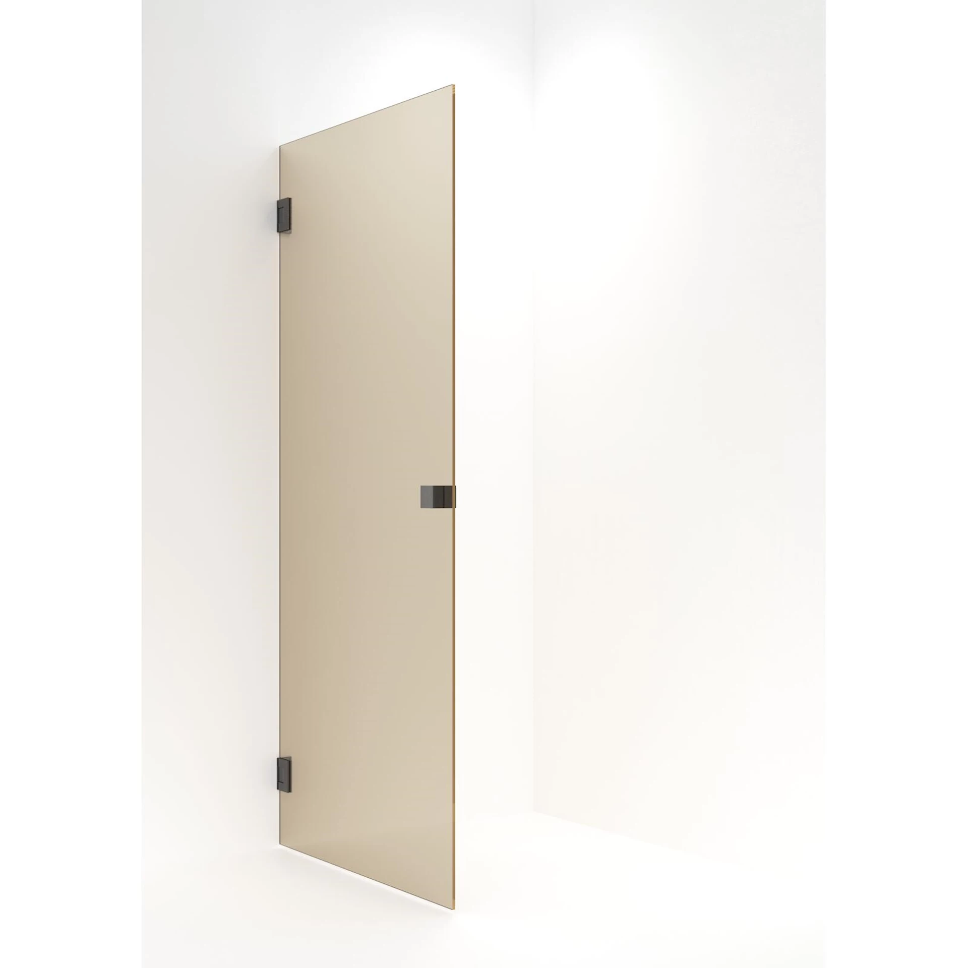 NRF1434809 - Dusjdør rett EMIL 90x200cm bronse glass børstet grå - 